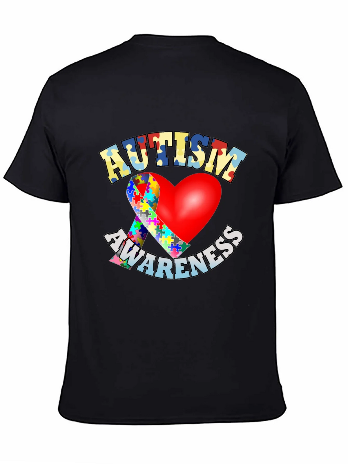 Autism Awareness T-Shirt - Puzzle Heart Design product image 4