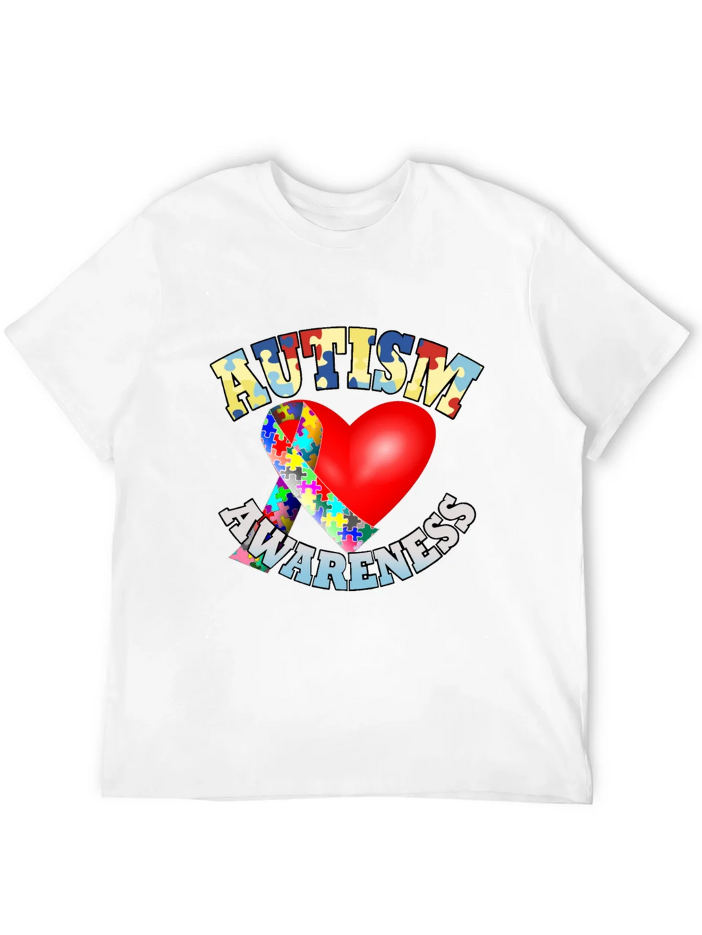 Autism Awareness T-Shirt - Puzzle Heart Design product image 8