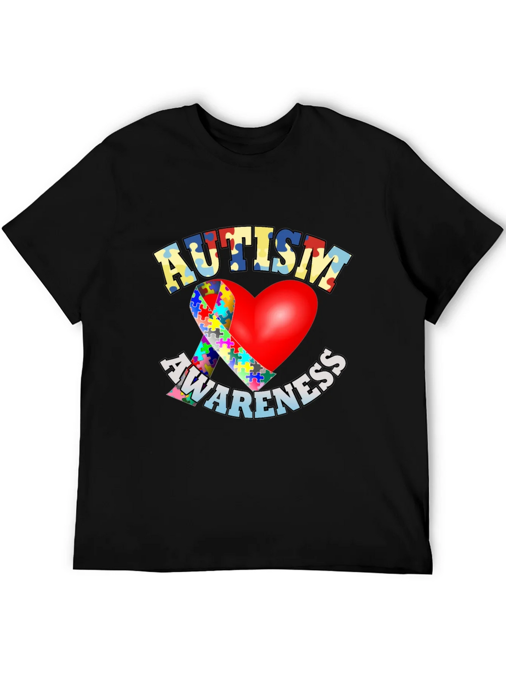 Autism Awareness T-Shirt - Puzzle Heart Design product image 5