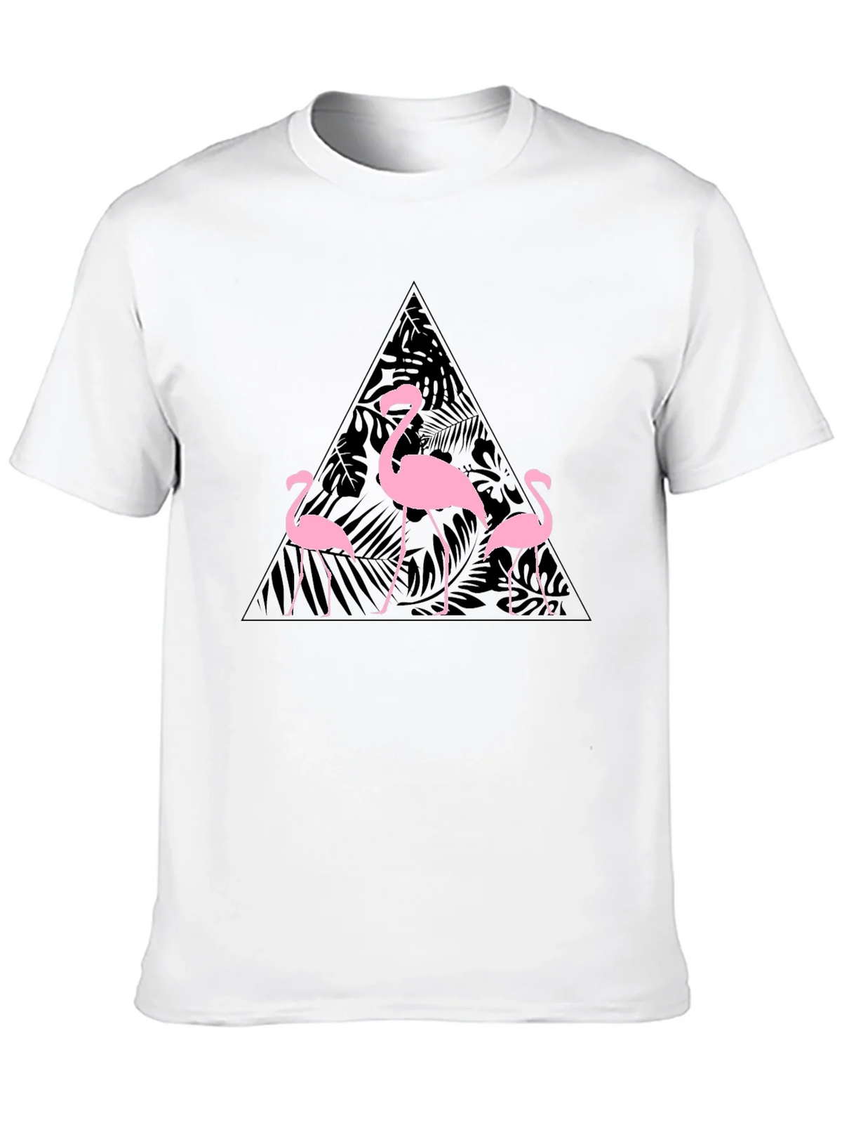 Flamingo Triangle Graphic T-Shirt - Black product image 9