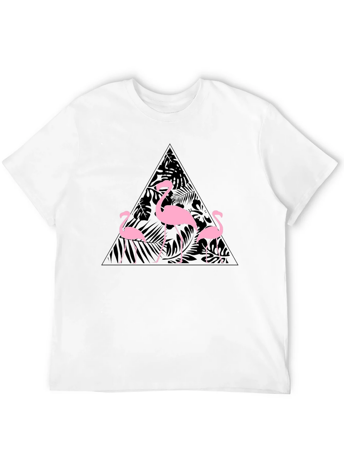 Flamingo Triangle Graphic T-Shirt - Black product image 11