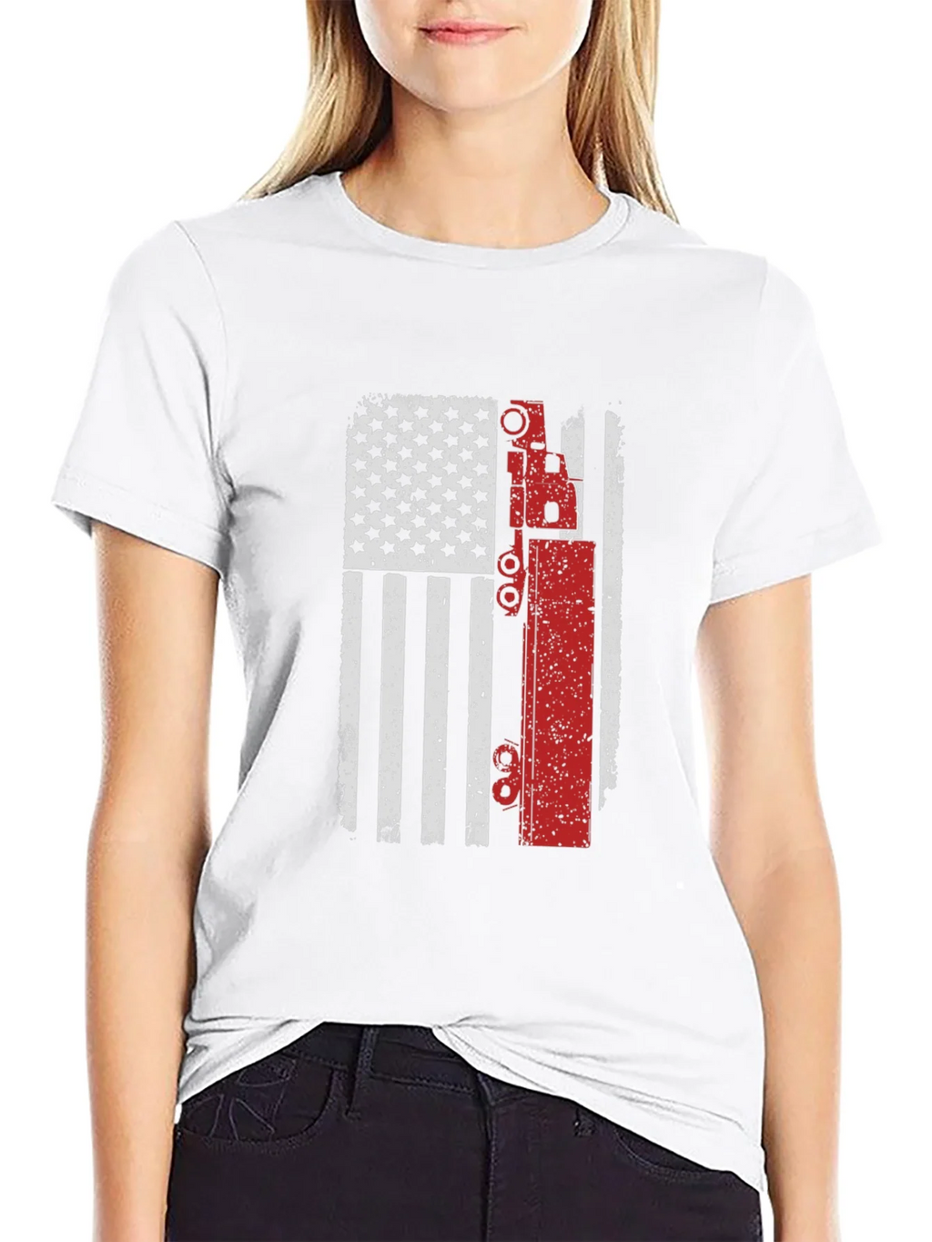 American Flag Crane Operator T-Shirt product image 7