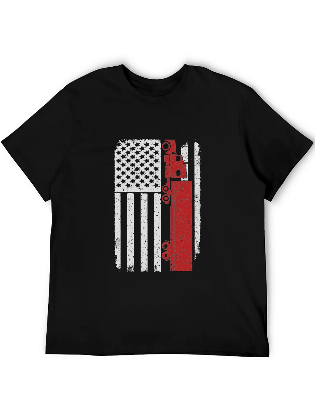 American Flag Crane Operator T-Shirt product image 4