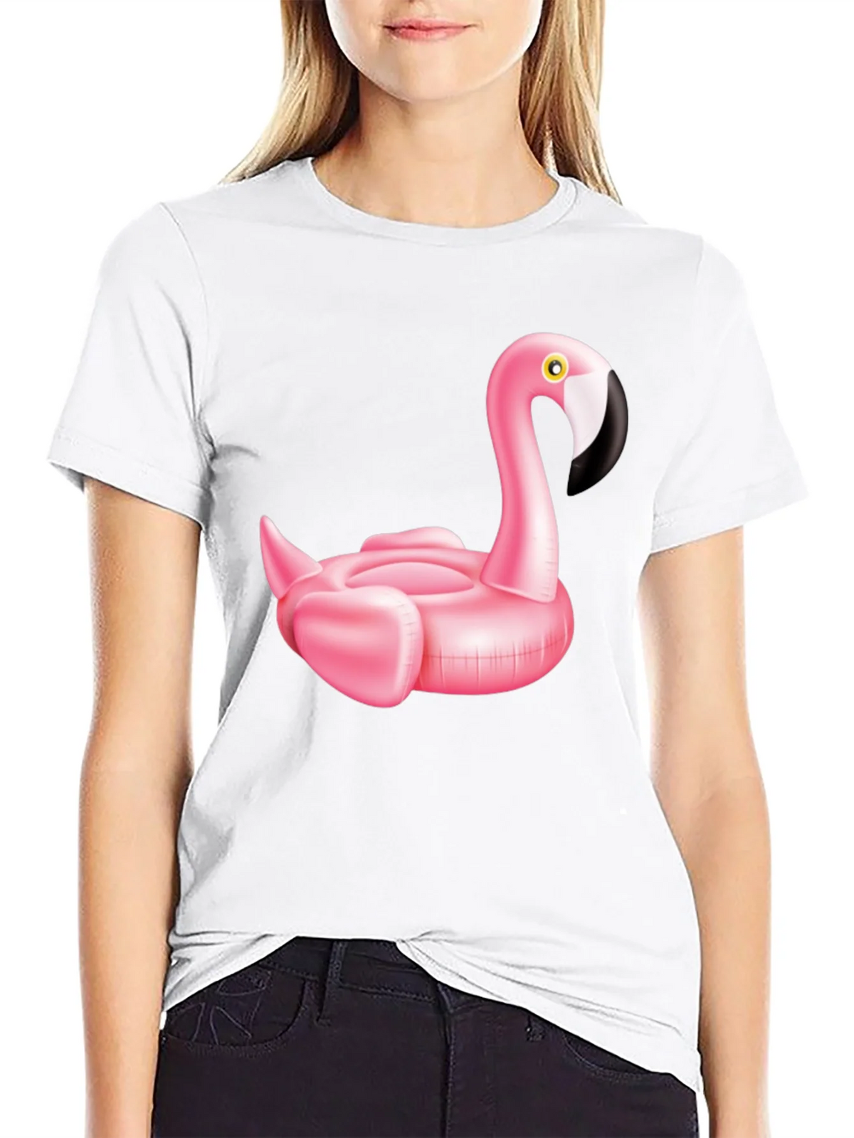 Pink Flamingo Inflatable Pool Float T-Shirt product image 8