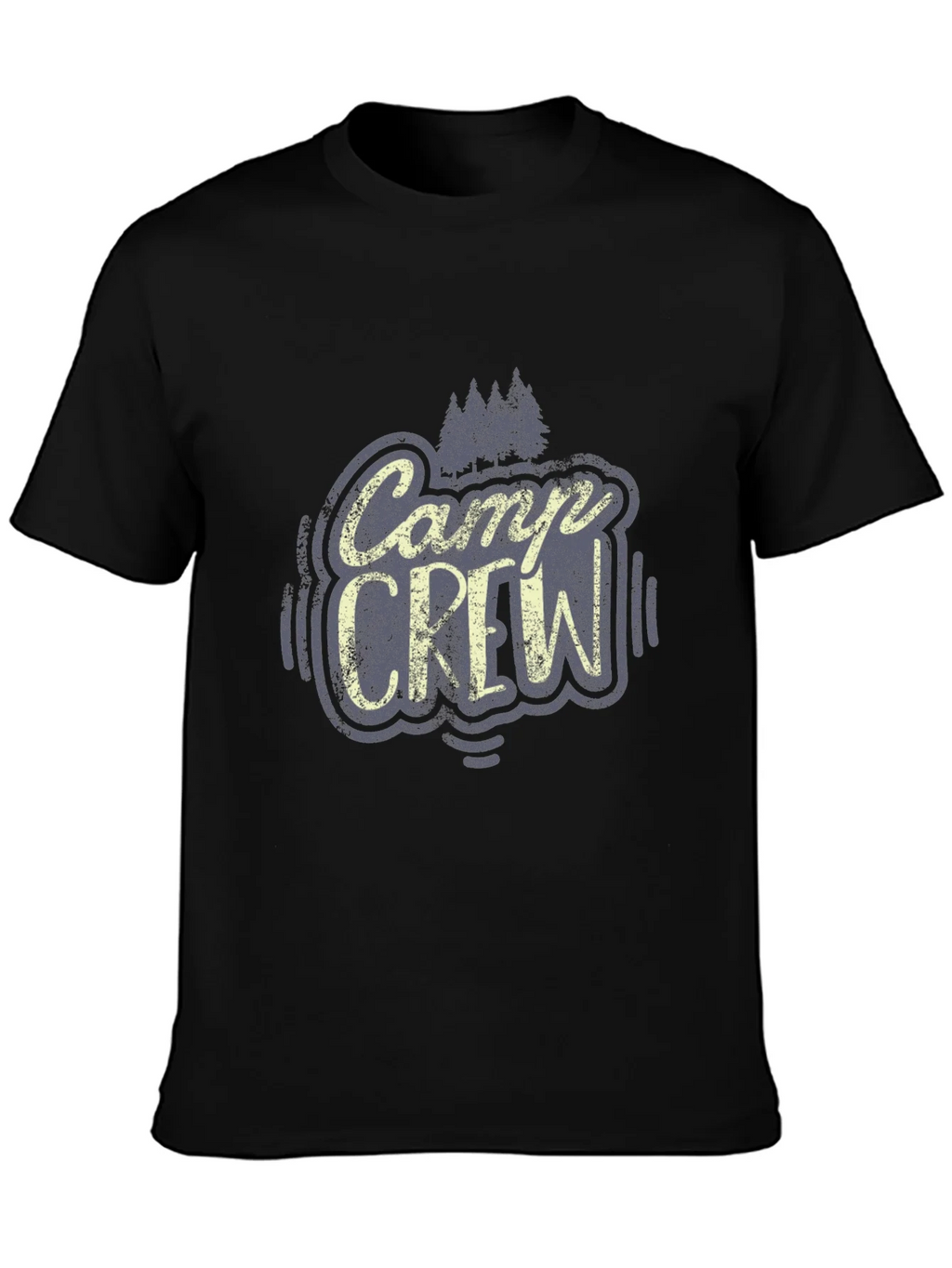 Camp Crew Graphic Tee - Black Cotton T-Shirt product image 3