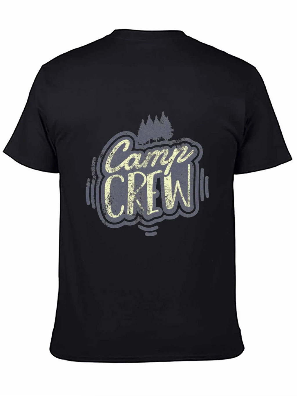 Camp Crew Graphic Tee - Black Cotton T-Shirt product image 4