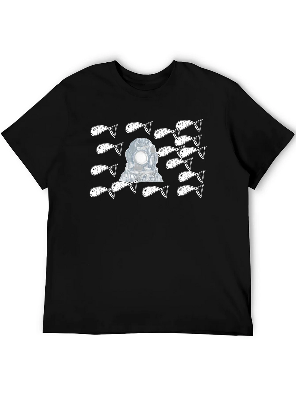 Diver & Fish Graphic Tee - Black product image 5