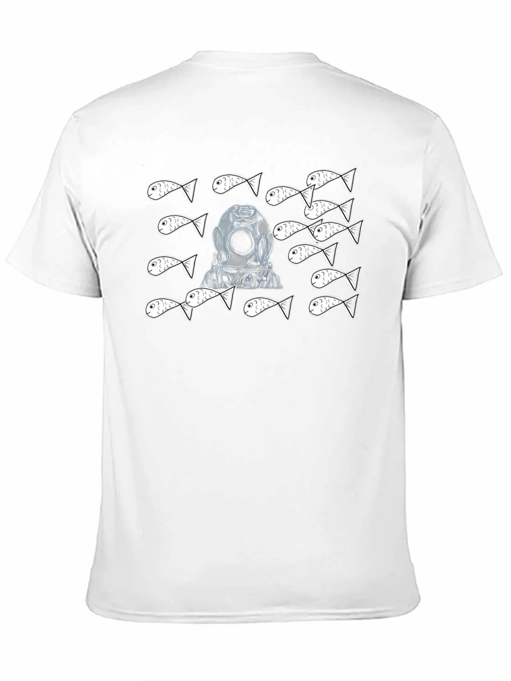 Diver & Fish Graphic Tee - Black product image 10