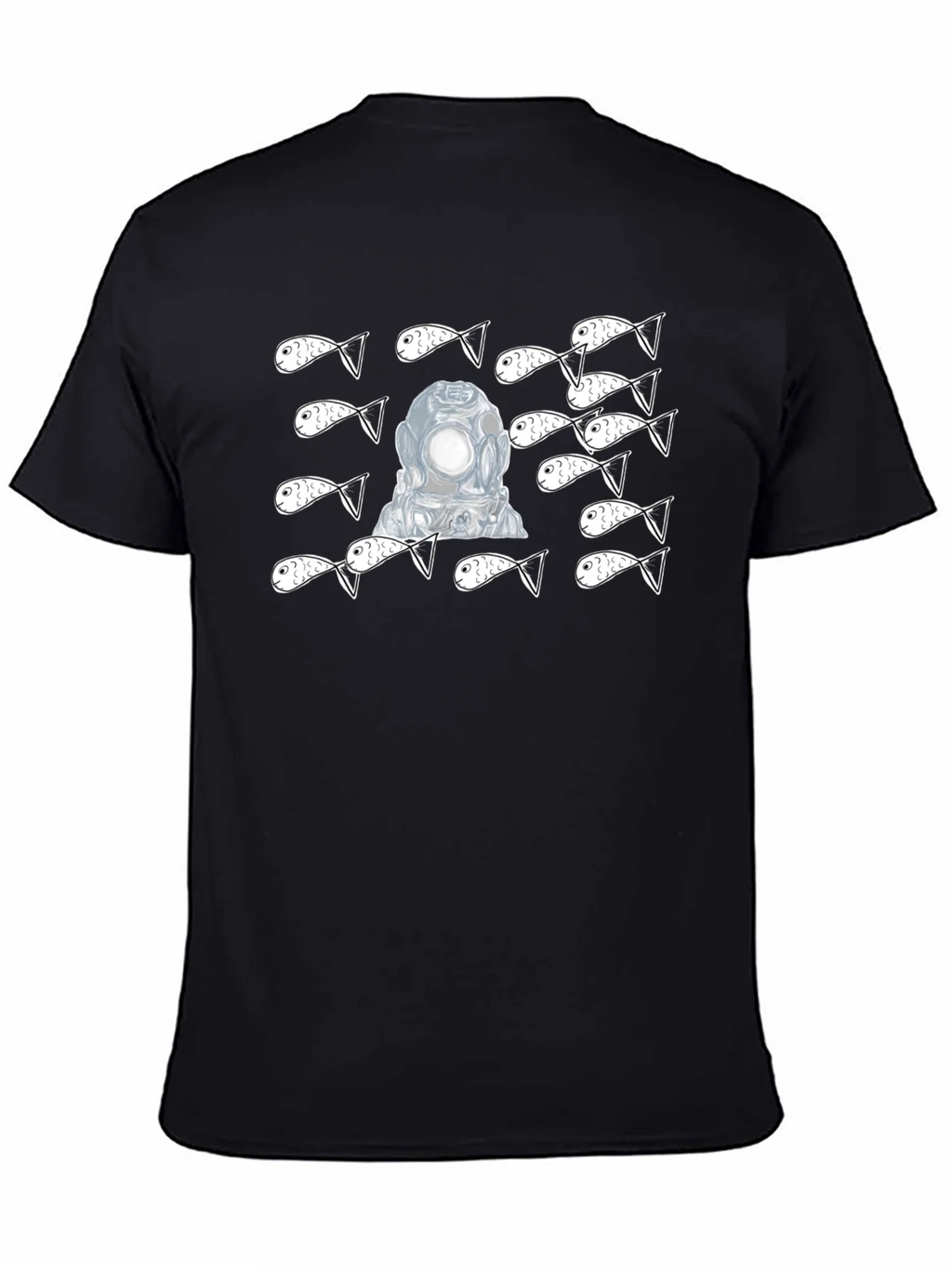 Diver & Fish Graphic Tee - Black product image 4
