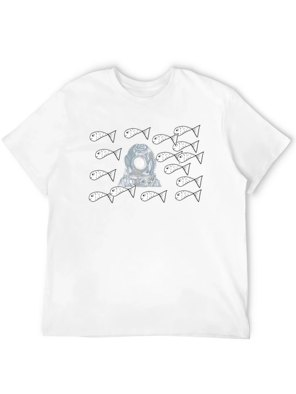 Diver & Fish Graphic Tee - Black product image 11