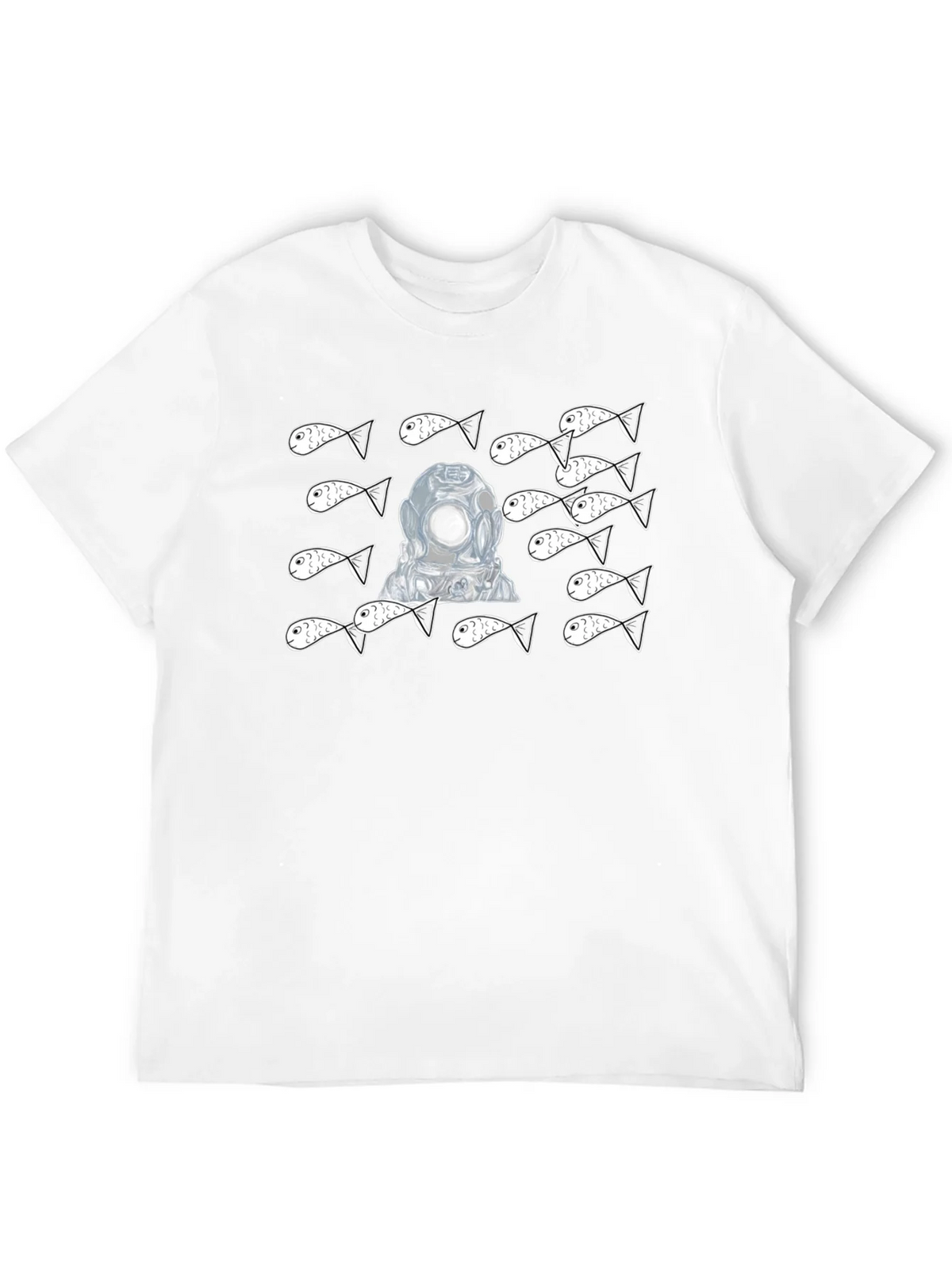 Diver & Fish Graphic Tee - Black product image 11
