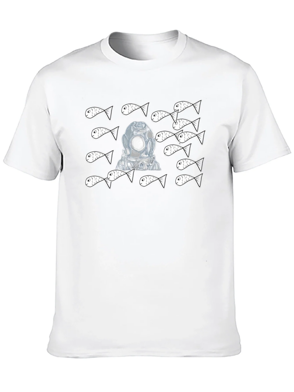 Diver & Fish Graphic Tee - Black product image 9