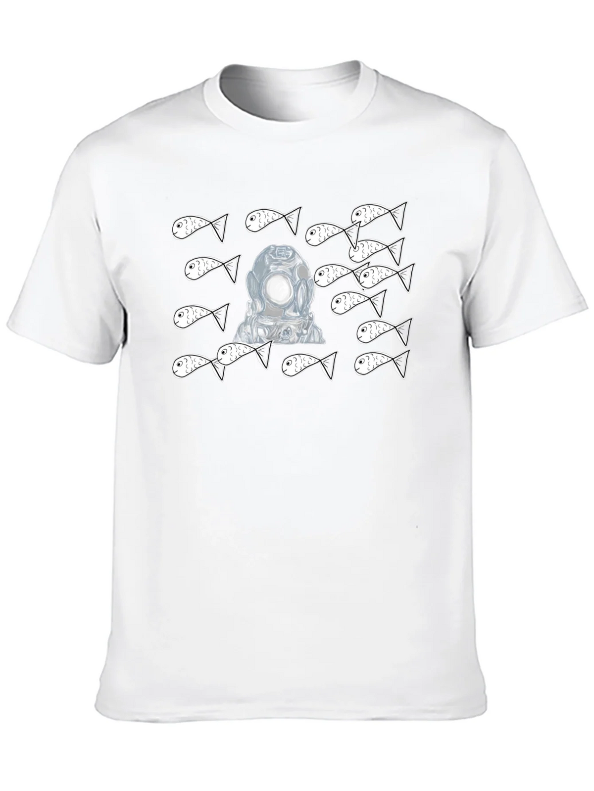 Diver & Fish Graphic Tee - Black product image 9