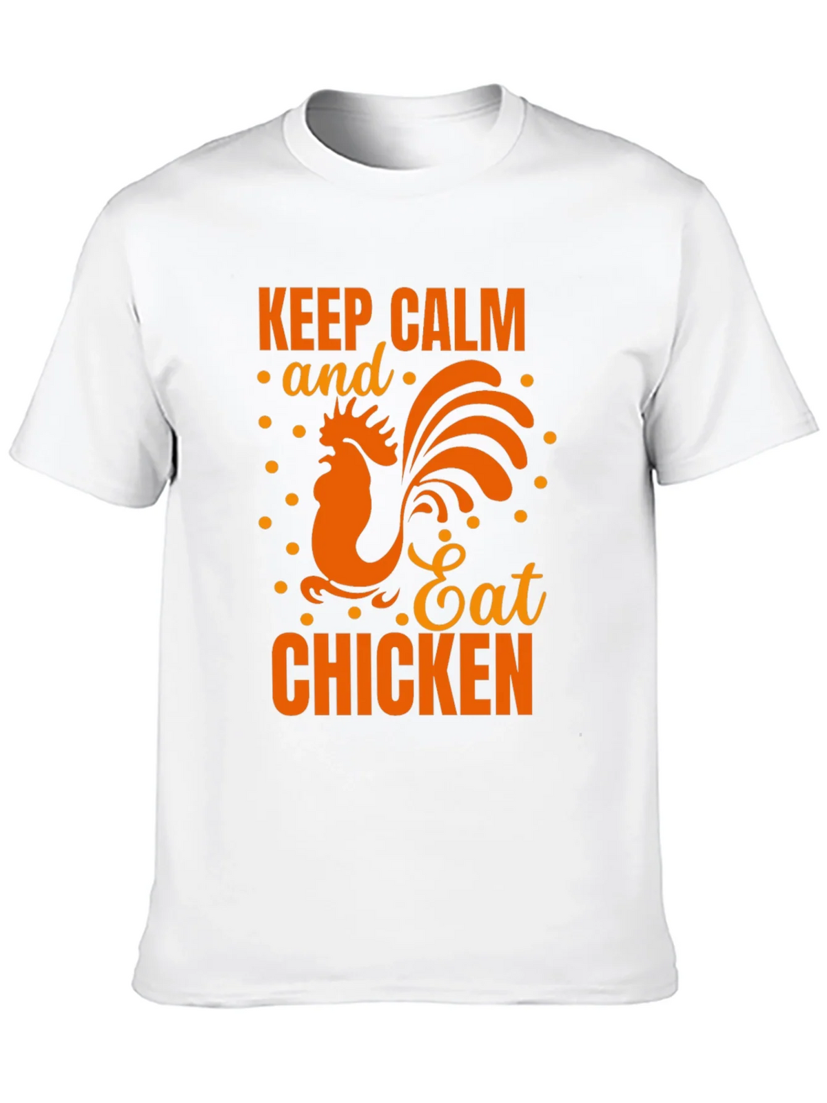 Keep Calm Eat Chicken Black Graphic T-Shirt product image 9