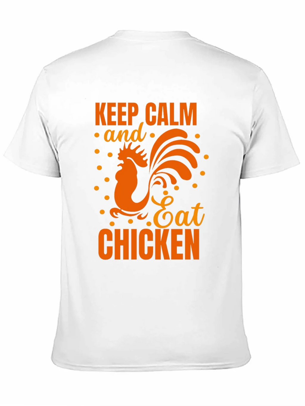 Keep Calm Eat Chicken Black Graphic T-Shirt product image 10