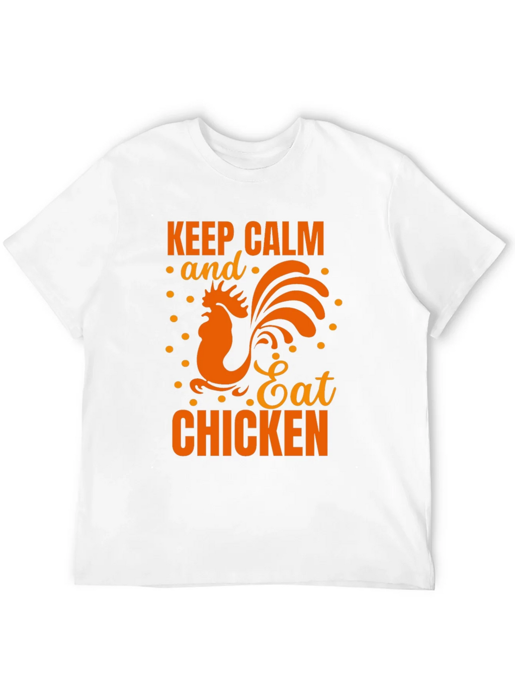 Keep Calm Eat Chicken Black Graphic T-Shirt product image 11