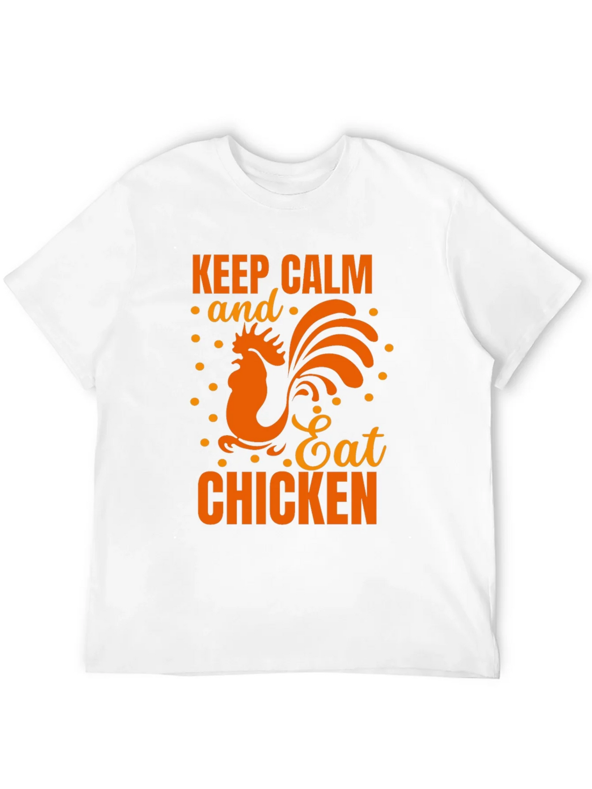 Keep Calm Eat Chicken Black Graphic T-Shirt product image 11