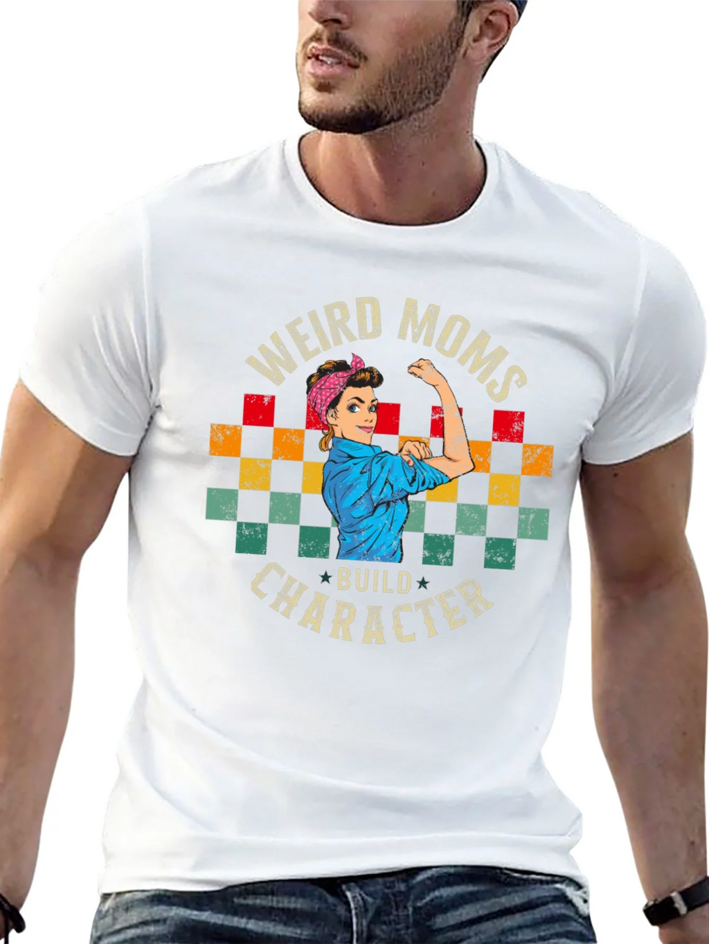 Weird Moms Build Character Graphic Tee - Unisex product image 12