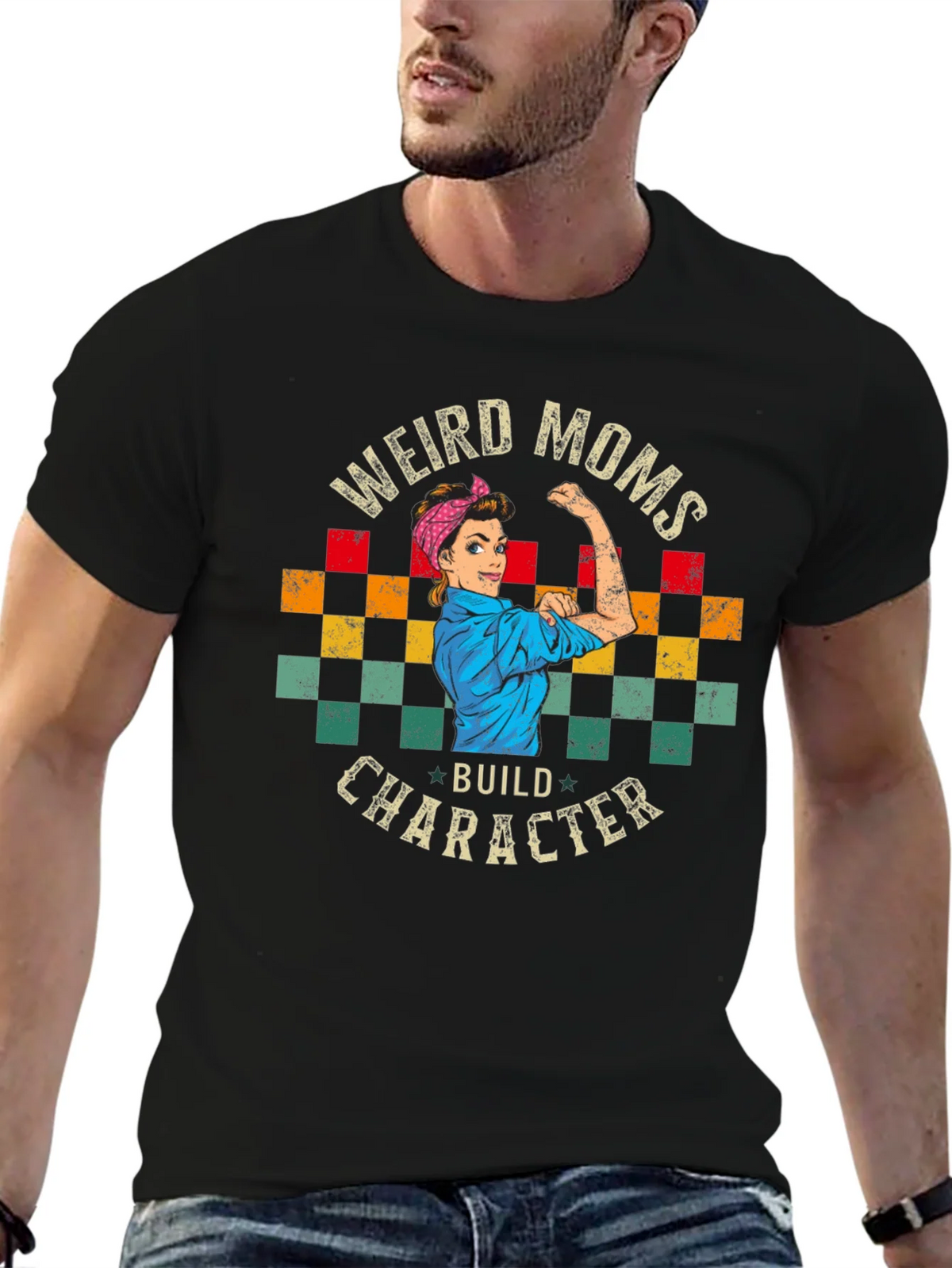 Weird Moms Build Character Graphic Tee - Unisex product image 6