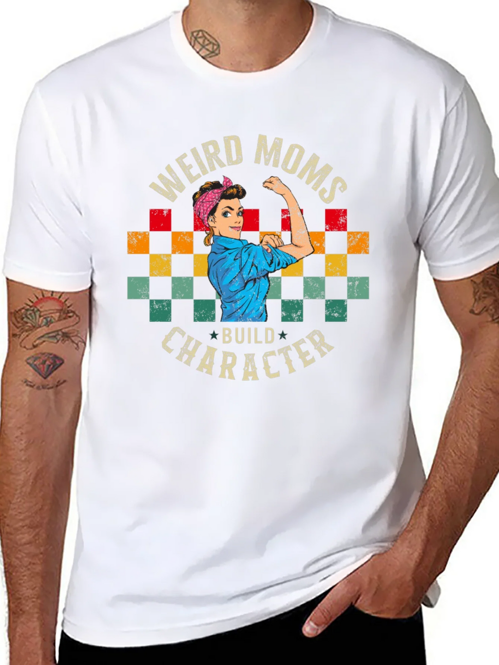 Weird Moms Build Character Graphic Tee - Unisex product image 7