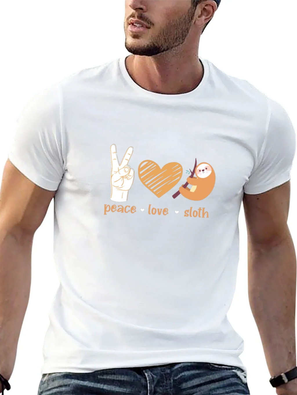 Peace Love Sloth T-Shirt product image 12