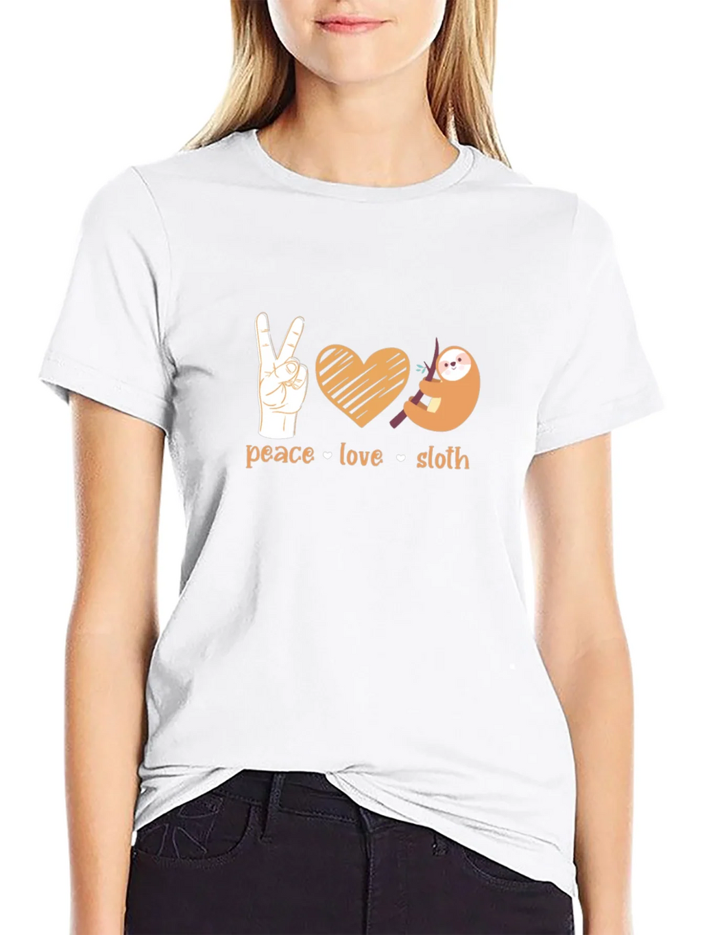 Peace Love Sloth T-Shirt product image 8
