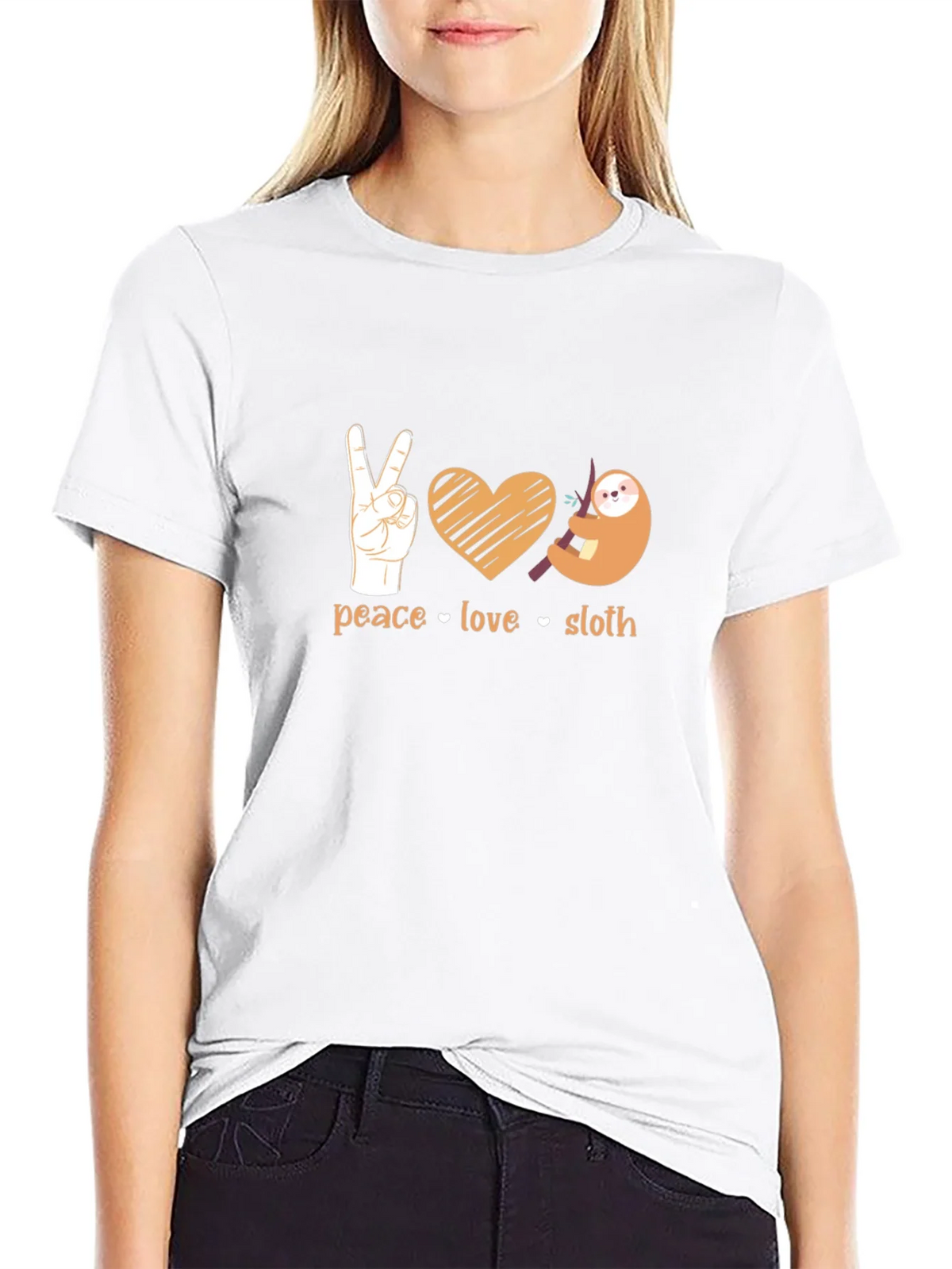 Peace Love Sloth T-Shirt product image 8