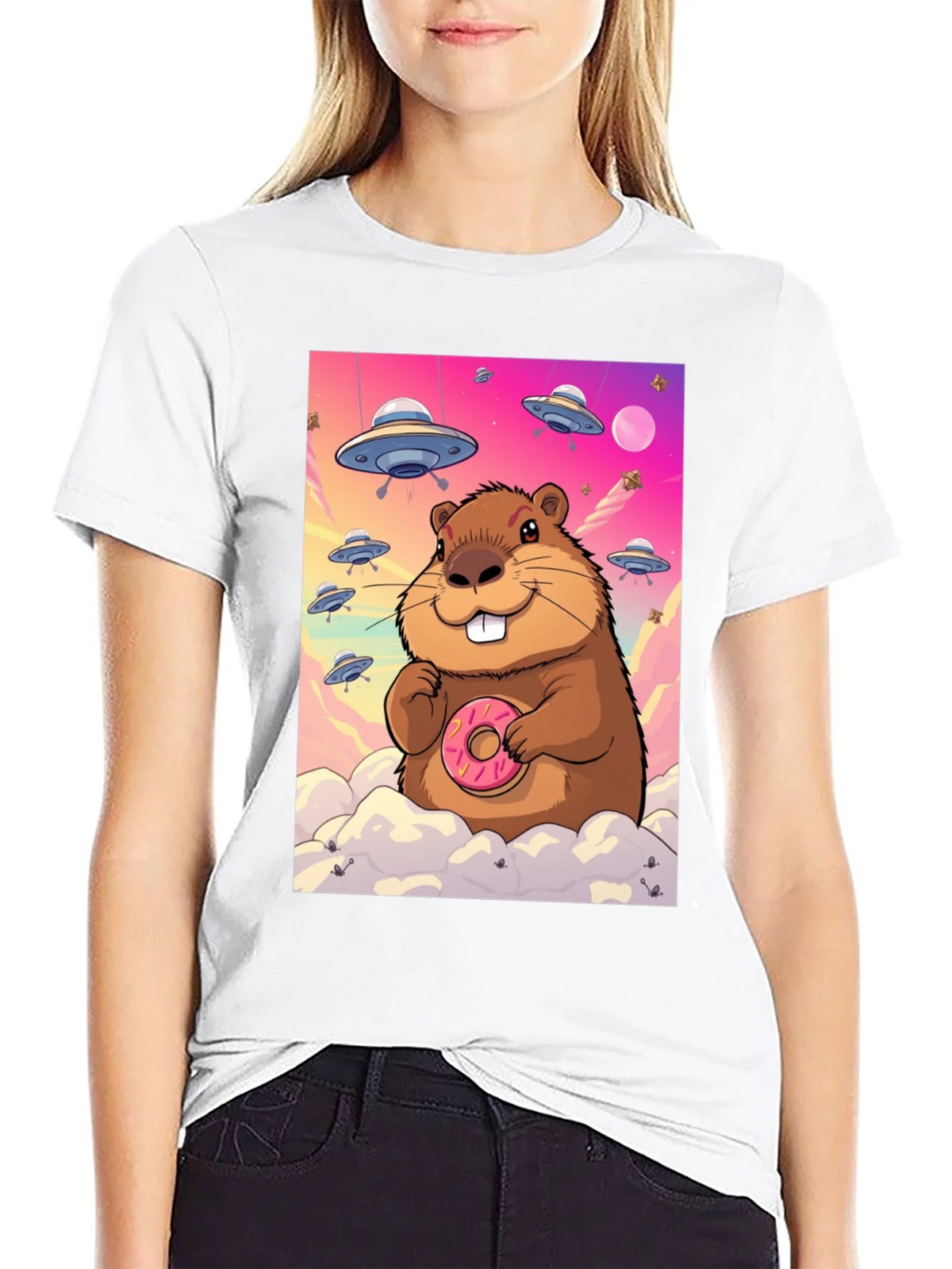 Space Beaver Donut T-Shirt product image 8