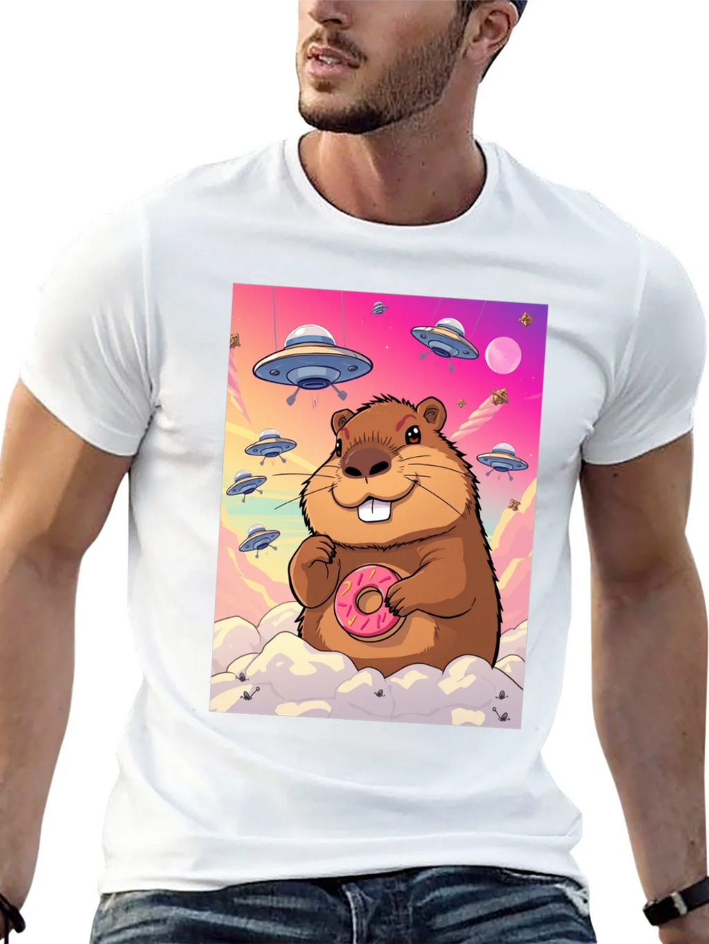 Space Beaver Donut T-Shirt product image 12