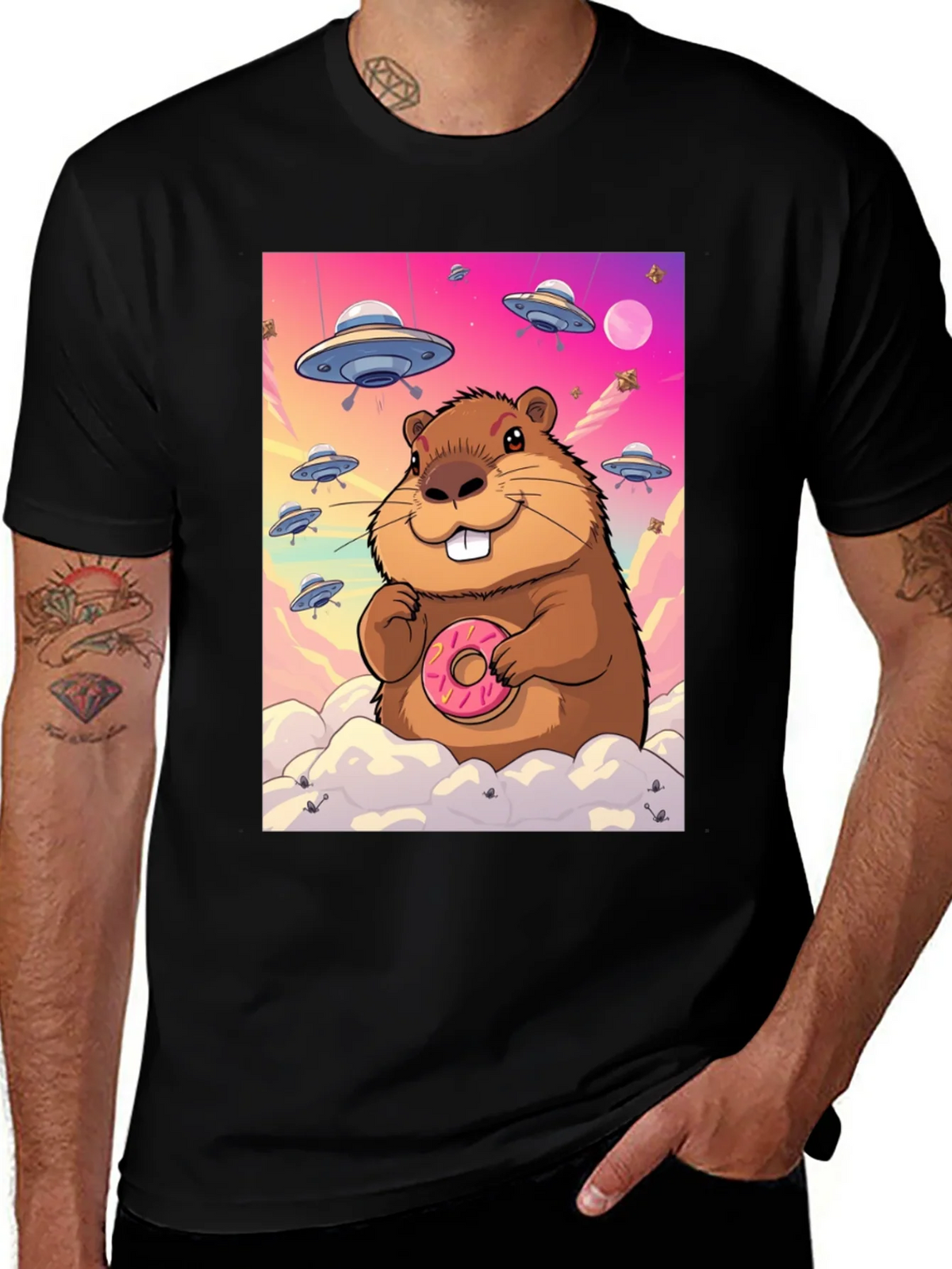 Space Beaver Donut T-Shirt product image 1