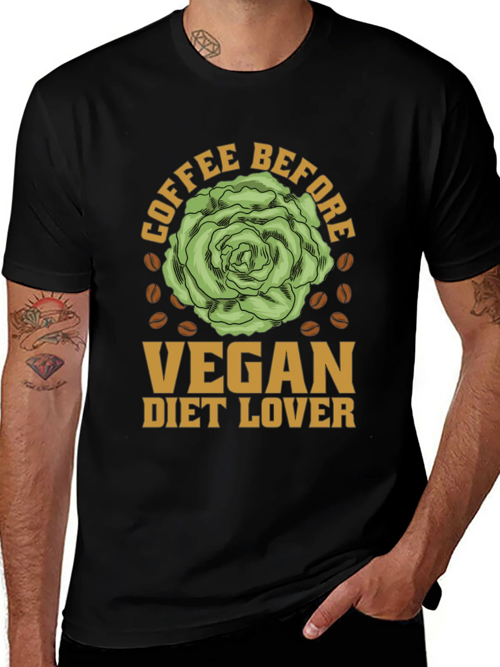 Vegan Diet Lover Coffee Before T-Shirt product image 1