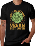 Vegan Diet Lover Coffee Before T-Shirt product image 1