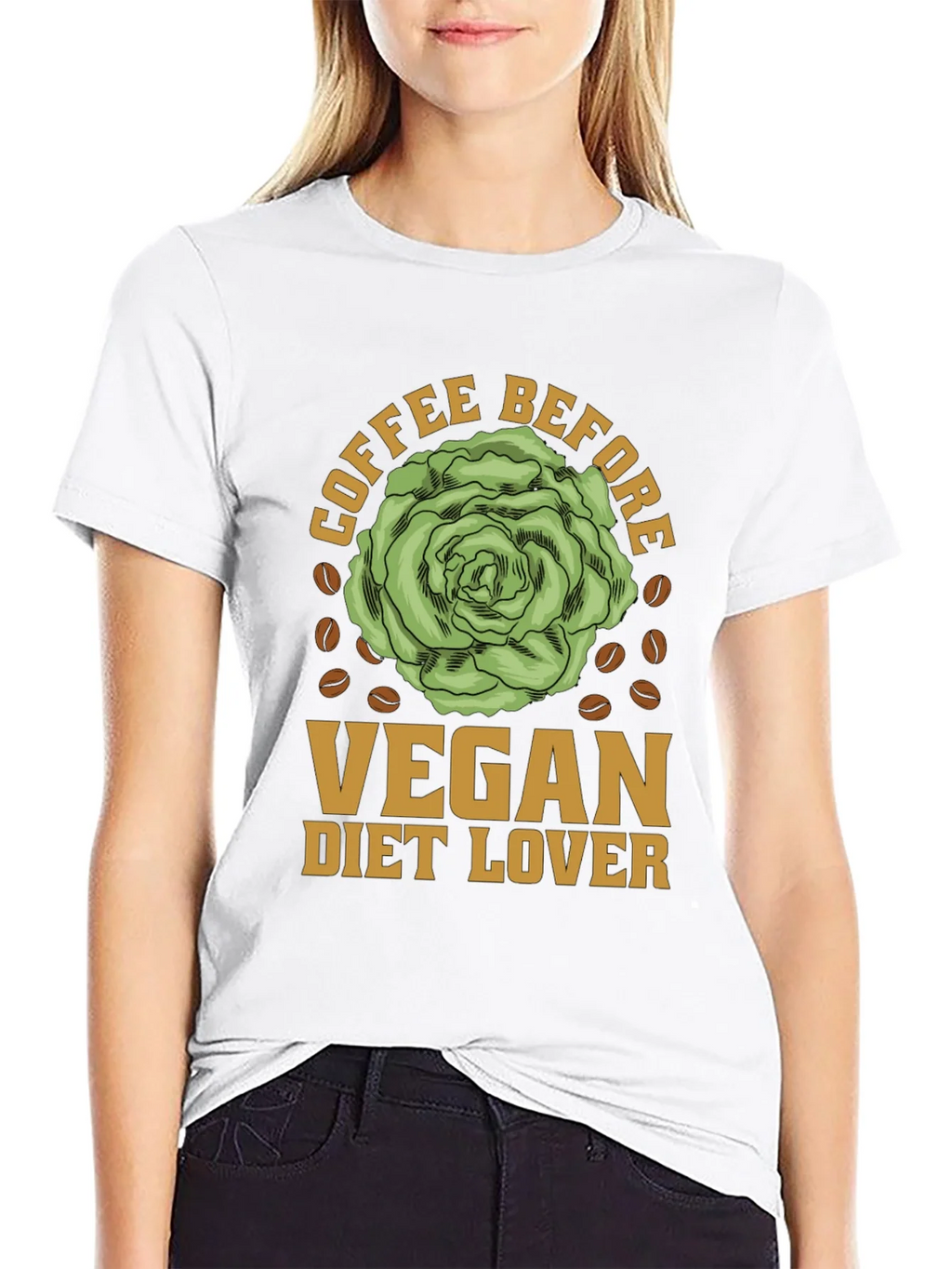Vegan Diet Lover Coffee Before T-Shirt product image 8