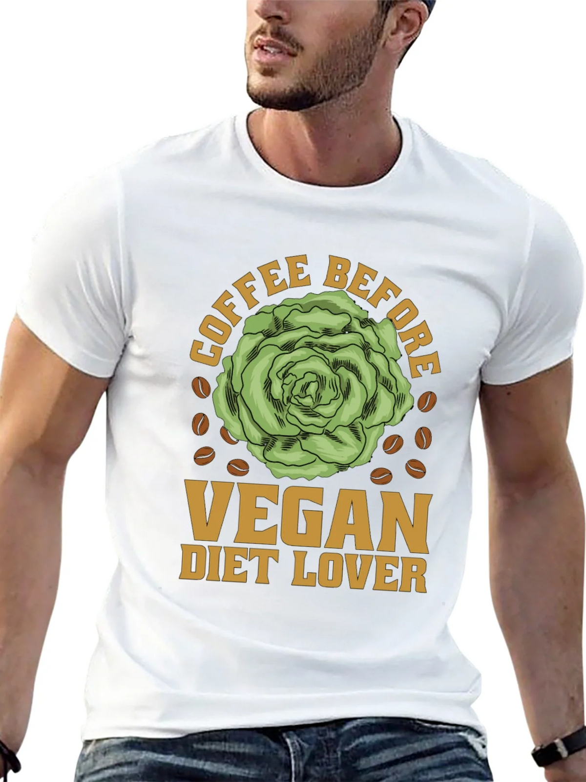 Vegan Diet Lover Coffee Before T-Shirt product image 12