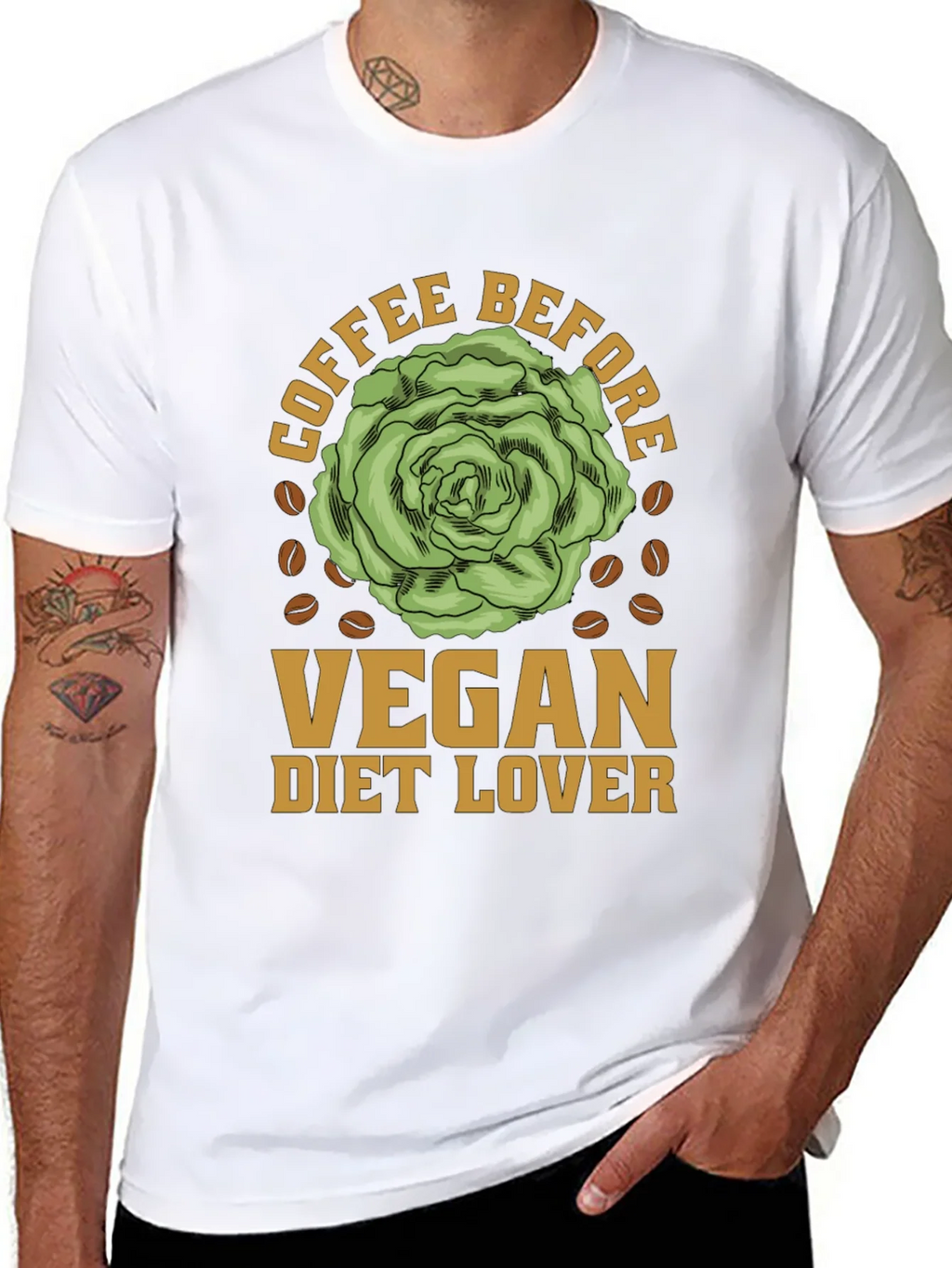 Vegan Diet Lover Coffee Before T-Shirt product image 7