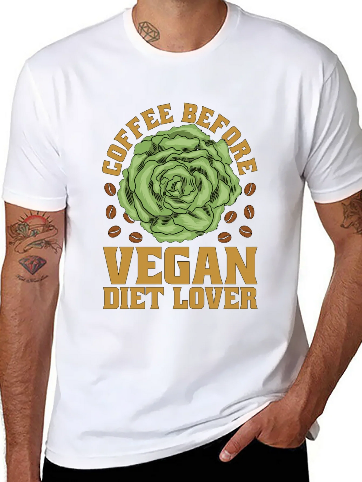 Vegan Diet Lover Coffee Before T-Shirt product image 7