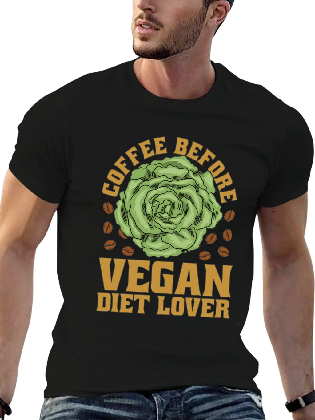 Vegan Diet Lover Coffee Before T-Shirt product image 6