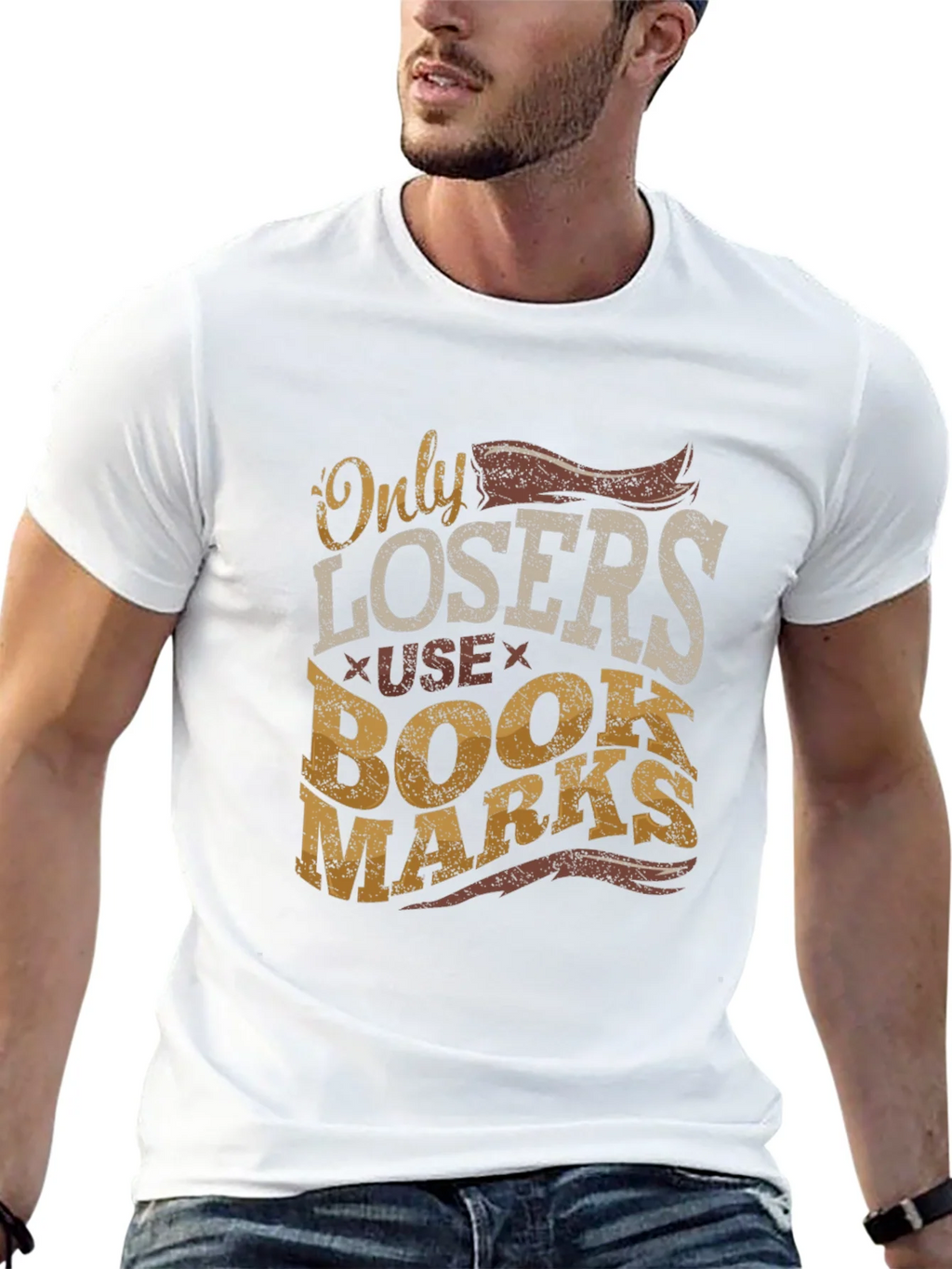 Only Losers Use Bookmarks Graphic Tee product image 12