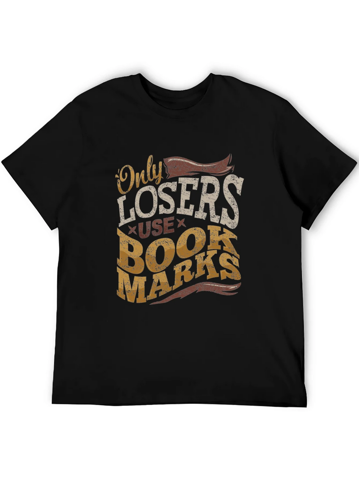 Only Losers Use Bookmarks Graphic Tee product image 5