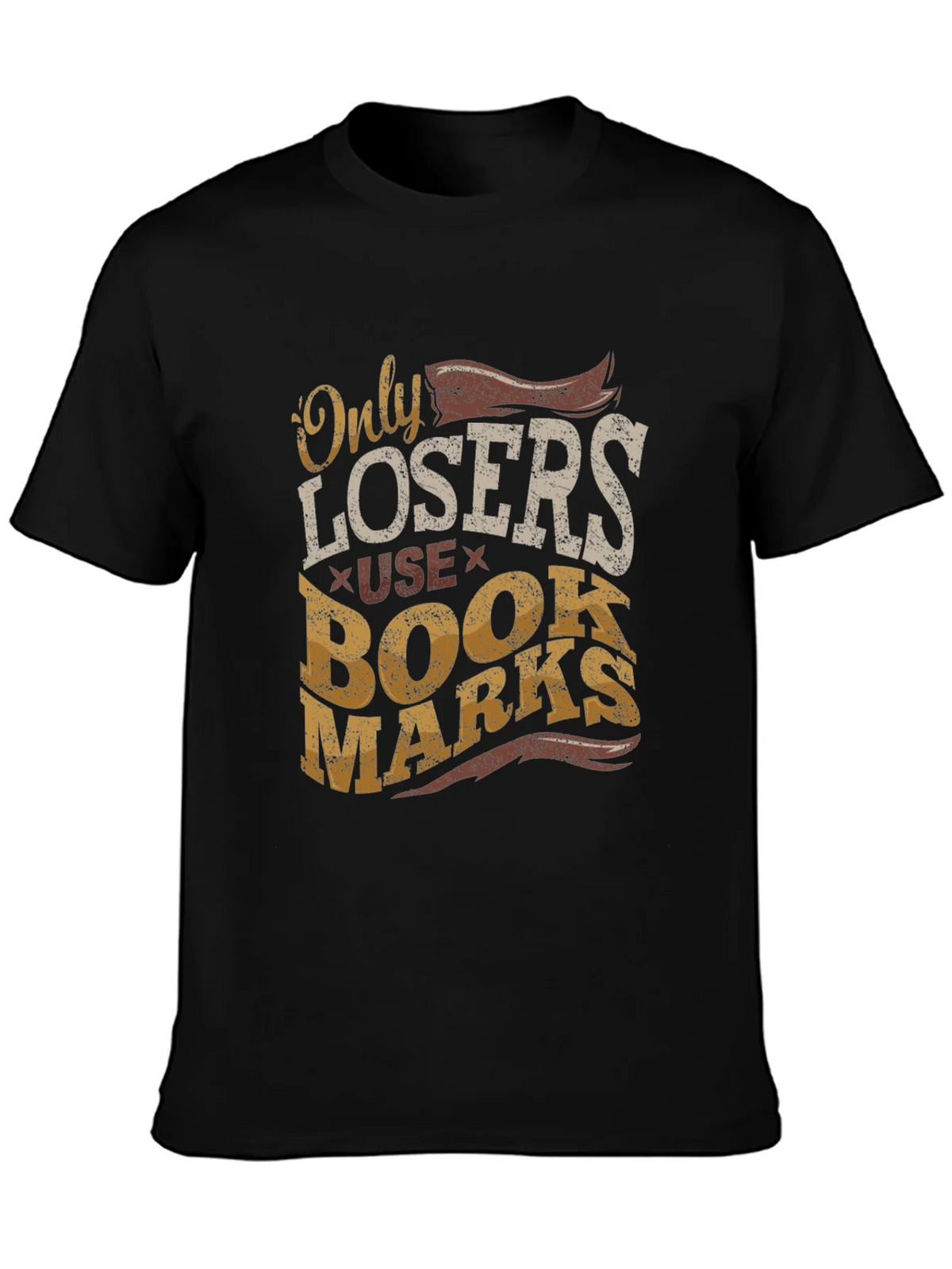 Only Losers Use Bookmarks Graphic Tee product image 3