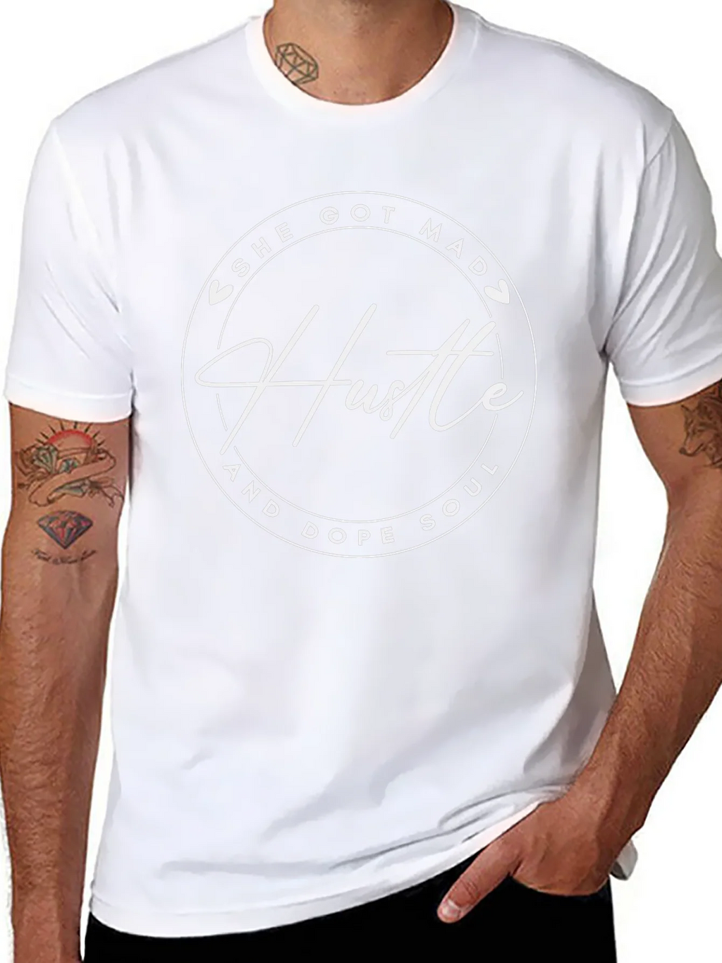 She Got Mad Hustle T-Shirt - Black Crew Neck Tee product image 7