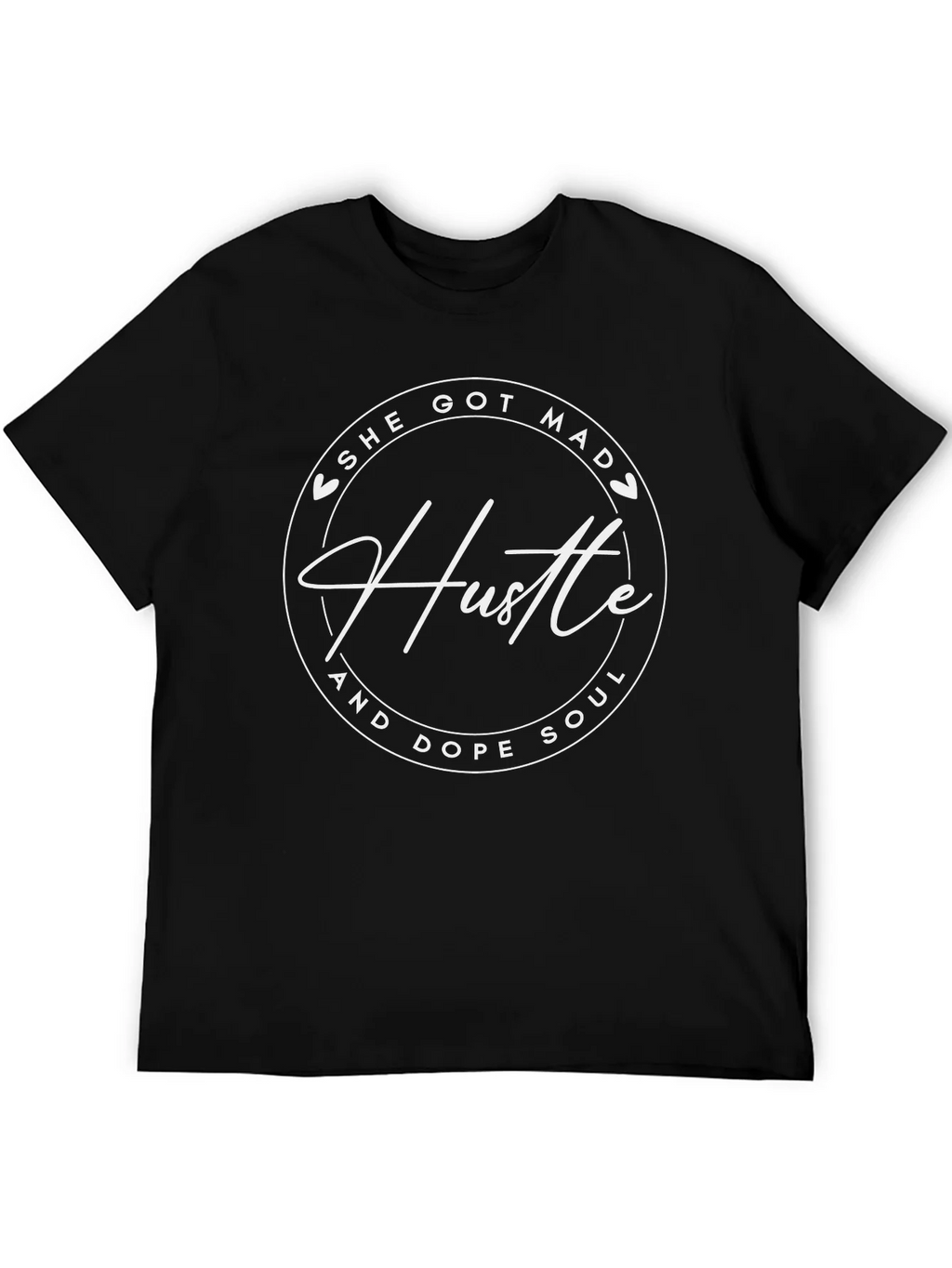 She Got Mad Hustle T-Shirt - Black Crew Neck Tee product image 5