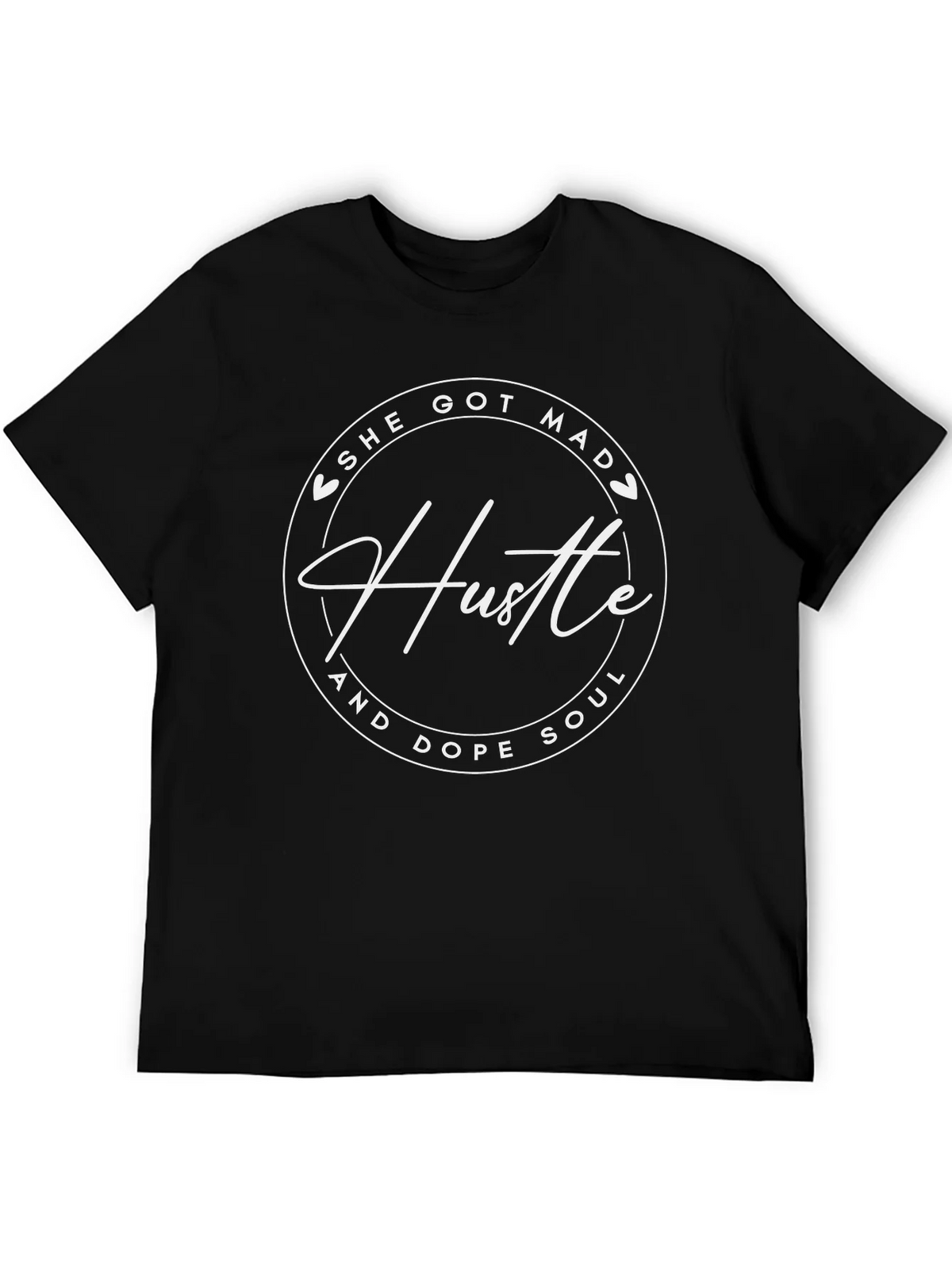 She Got Mad Hustle T-Shirt - Black Crew Neck Tee product image 5