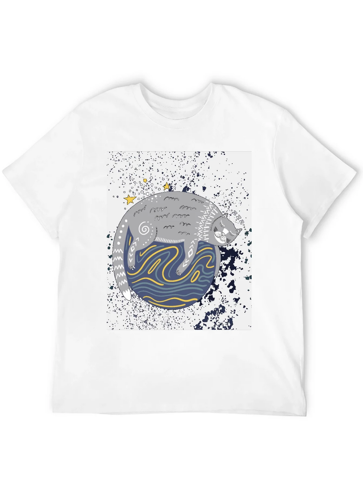 Cosmic Cat Black Graphic Tee product image 10