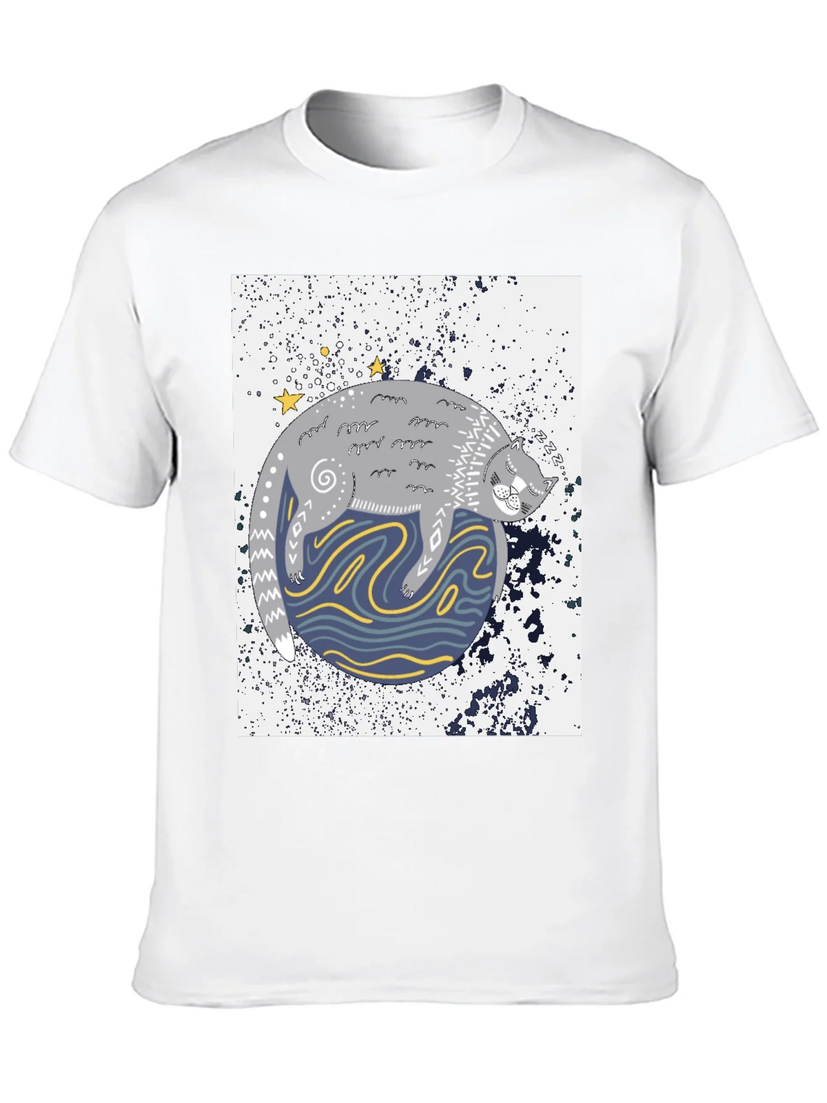 Cosmic Cat Black Graphic Tee product image 8