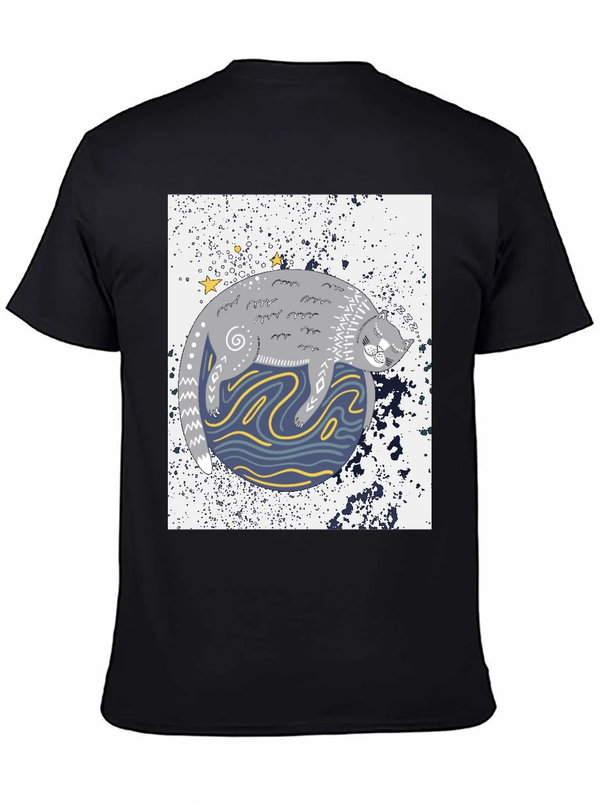 Cosmic Cat Black Graphic Tee product image 3