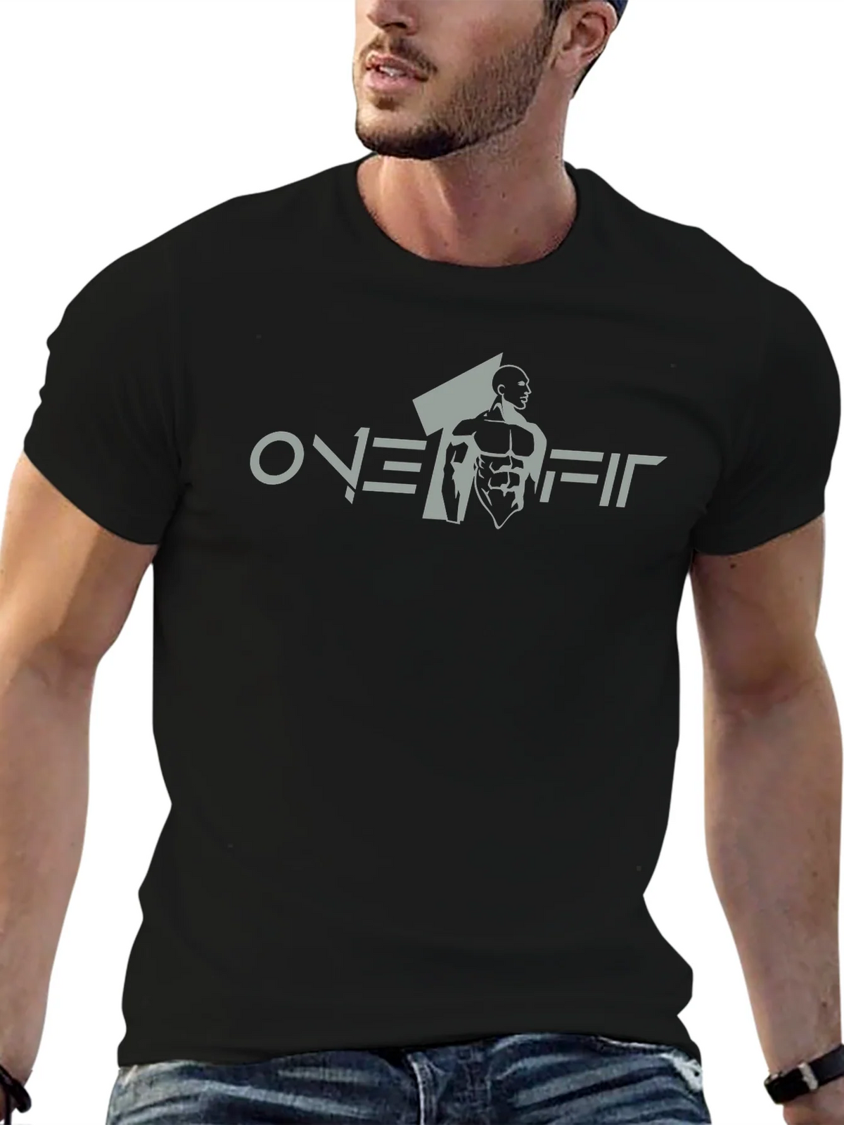 Overfit Black Graphic T-Shirt | Mens Fitness Apparel product image 6