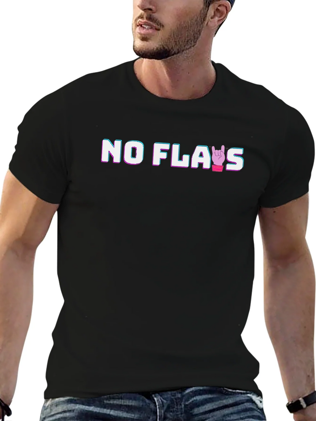 No Flaws Rock On Graphic Tee product image 6