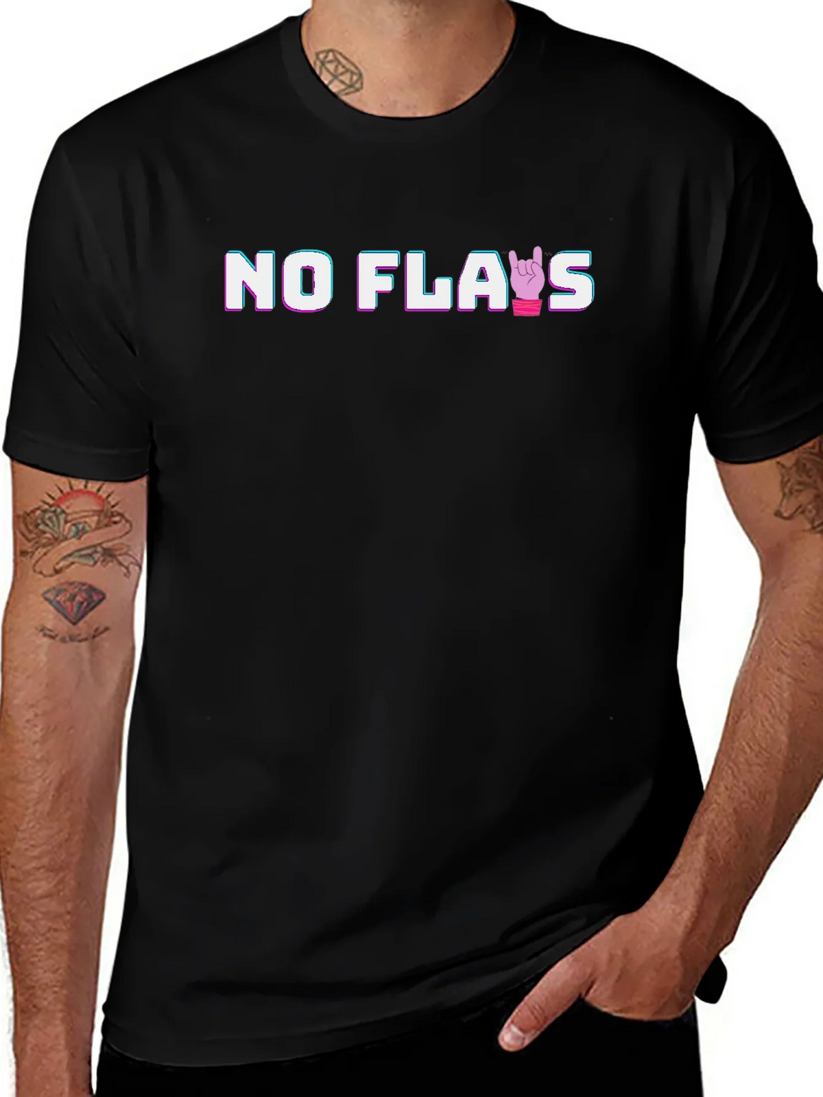 No Flaws Rock On Graphic Tee product image 1