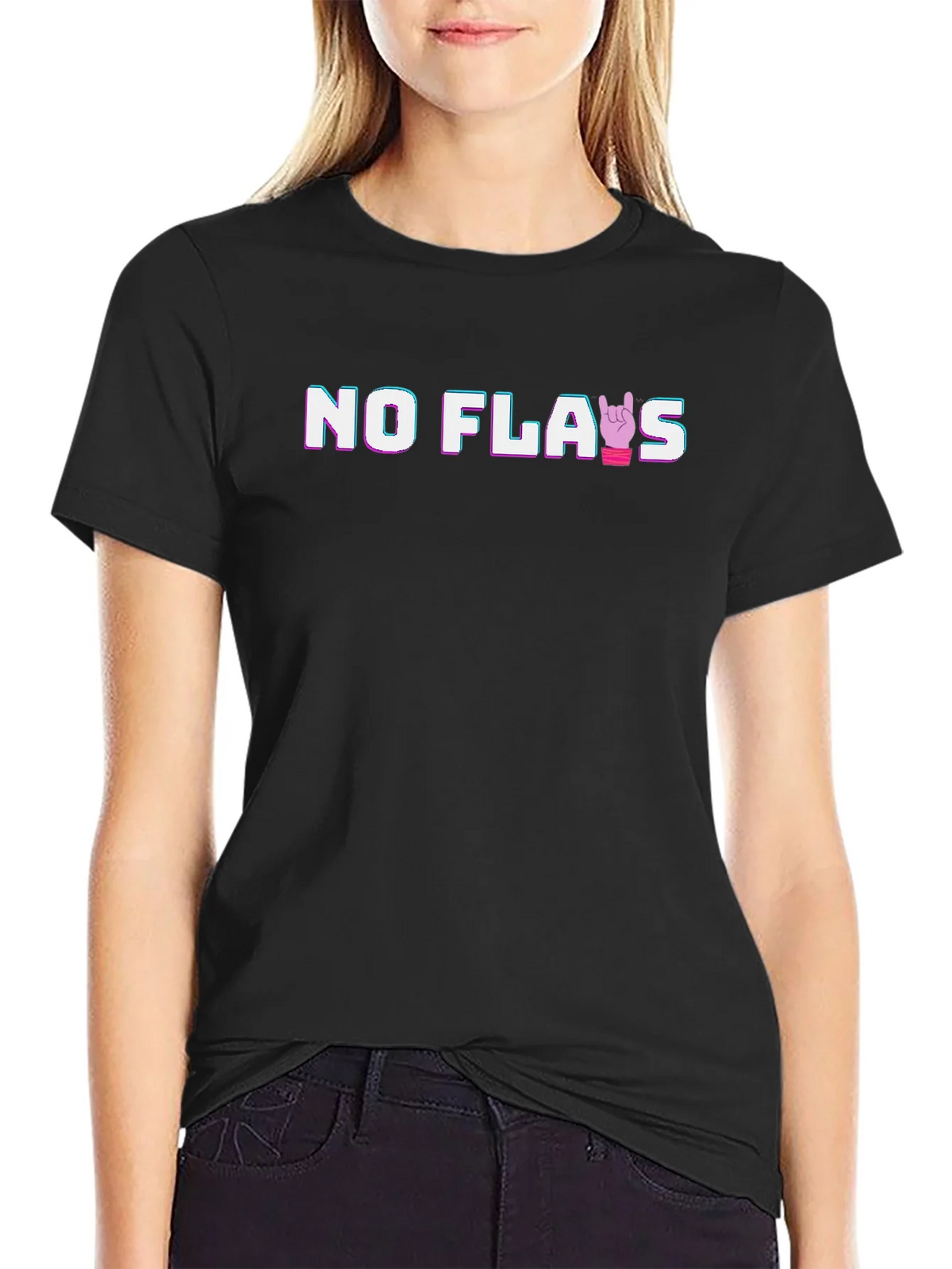 No Flaws Rock On Graphic Tee product image 2
